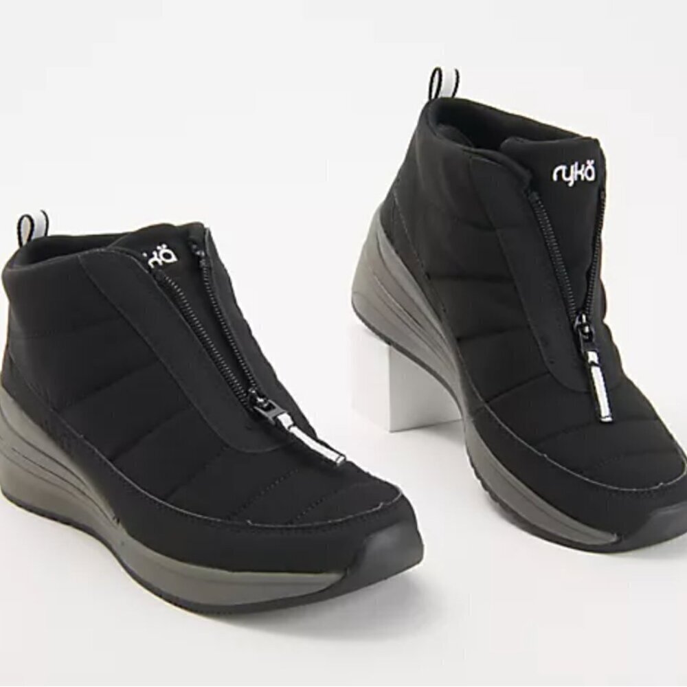 Ryka Quilted Wedge Sneakers Boots - Gia Puff (WIDE)